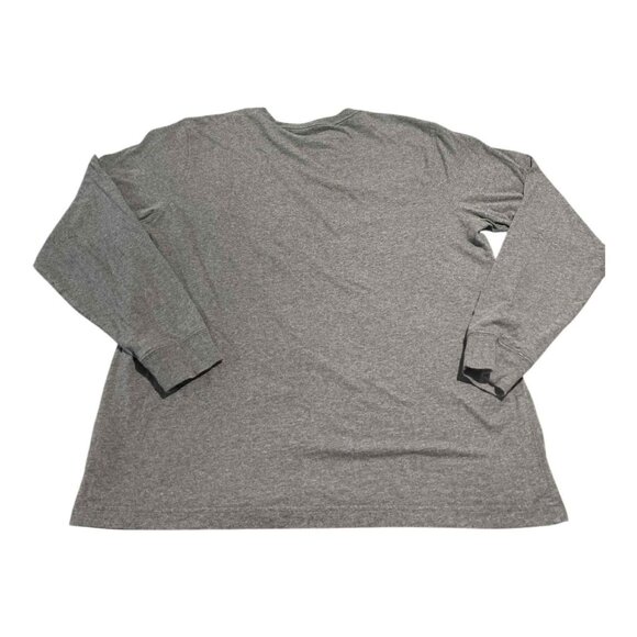 George Long Sleeve Shirt Mens Large Gray Crewneck Pullover Casual Basic 42-44 - Picture 2 of 5